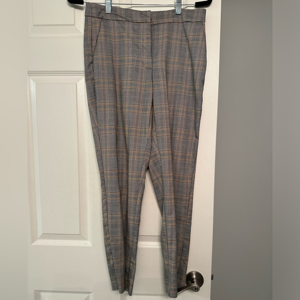 Zara Checkered Pants in Black and Brown